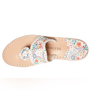 Jack Rogers Whipstitch Floral Sandal Size 7